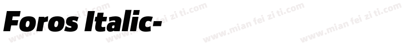 Foros Italic字体转换